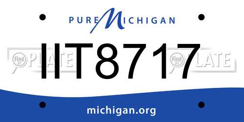 IIT8717 Michigan License Plate