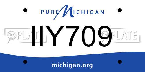 IIY709 Michigan License Plate
