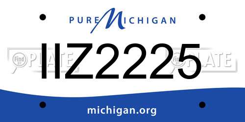 IIZ2225 Michigan License Plate