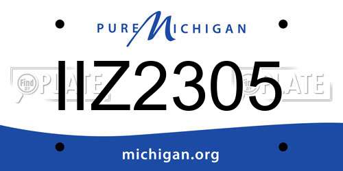 IIZ2305 Michigan License Plate