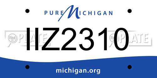IIZ2310 Michigan License Plate