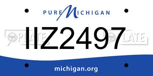 IIZ2497 Michigan License Plate