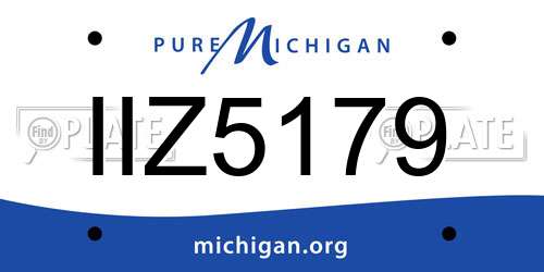 IIZ5179 Michigan License Plate