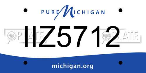 IIZ5712 Michigan License Plate