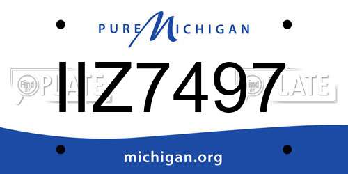 IIZ7497 Michigan License Plate
