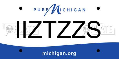 IIZTZZS Michigan License Plate