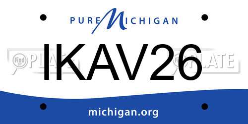 IKAV26 Michigan License Plate