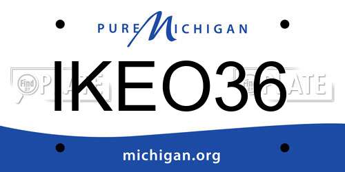 IKEO36 Michigan License Plate