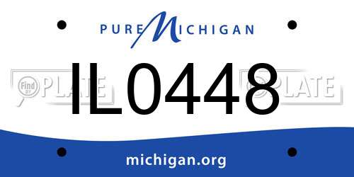 IL0448 Michigan License Plate
