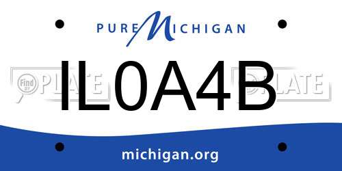 IL0A4B Michigan License Plate
