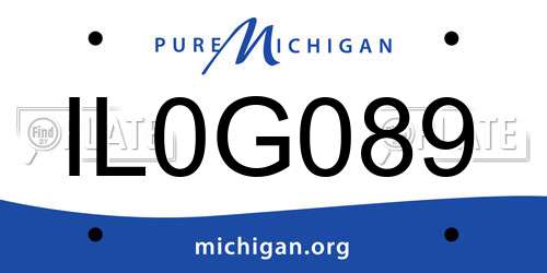 IL0G089 Michigan License Plate