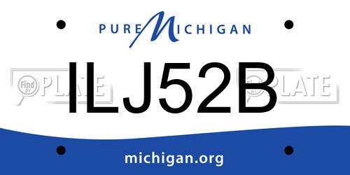 ILJ52B Michigan License Plate