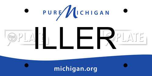 ILLER Michigan License Plate