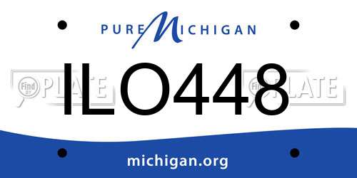 ILO448 Michigan License Plate