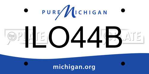 ILO44B Michigan License Plate
