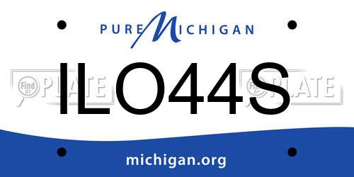 ILO44S Michigan License Plate