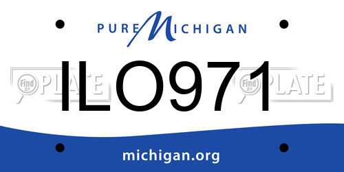 ILO971 Michigan License Plate