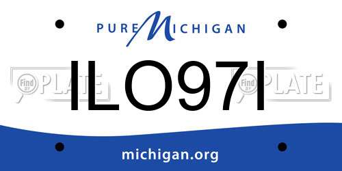 ILO97I Michigan License Plate