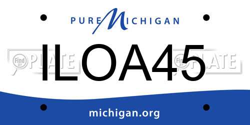 ILOA45 Michigan License Plate