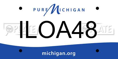 ILOA48 Michigan License Plate