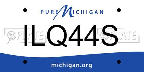 ILQ44S Michigan License Plate