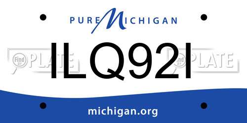 ILQ92I Michigan License Plate