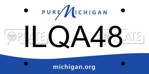 ILQA48 Michigan License Plate