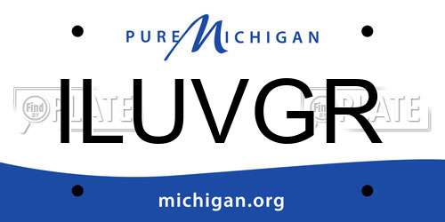 ILUVGR Michigan License Plate