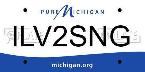 ILV2SNG Michigan License Plate