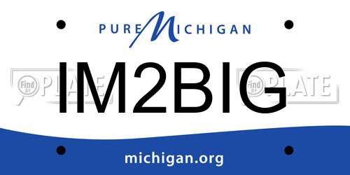 IM2BIG Michigan License Plate