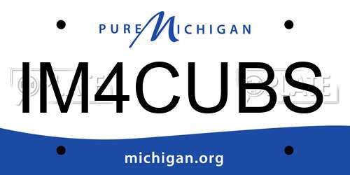 IM4CUBS Michigan License Plate