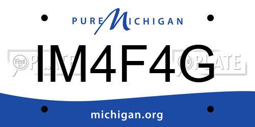 IM4F4G Michigan License Plate