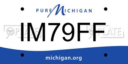 IM79FF Michigan License Plate