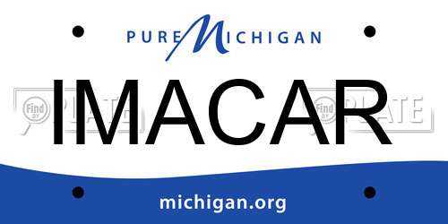 IMACAR Michigan License Plate