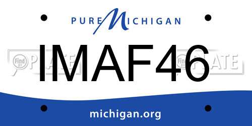 IMAF46 Michigan License Plate