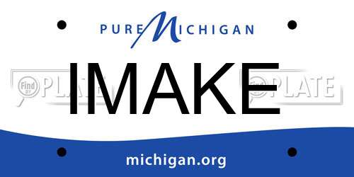 IMAKE Michigan License Plate