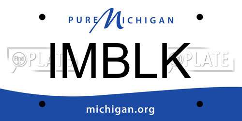 IMBLK Michigan License Plate