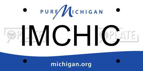 IMCHIC Michigan License Plate