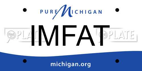 IMFAT Michigan License Plate