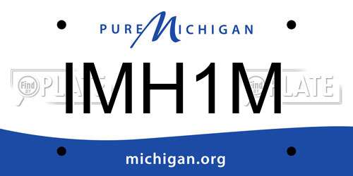 IMH1M Michigan License Plate