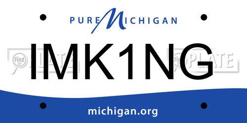 IMK1NG Michigan License Plate