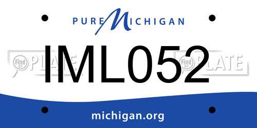 IML052 Michigan License Plate