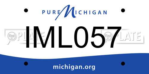 IML057 Michigan License Plate