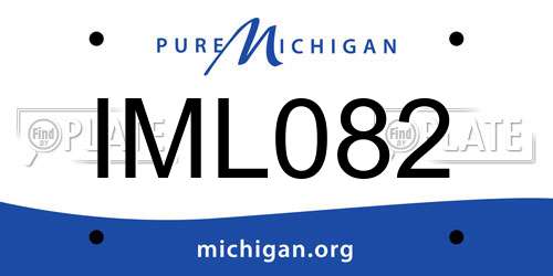 IML082 Michigan License Plate