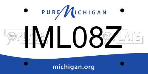 IML08Z Michigan License Plate
