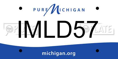 IMLD57 Michigan License Plate