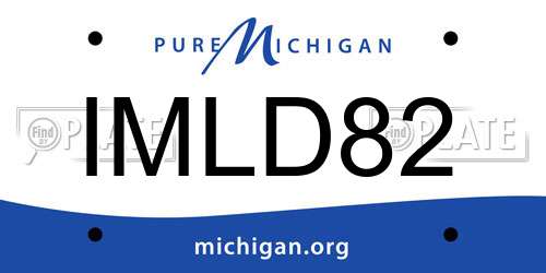 IMLD82 Michigan License Plate