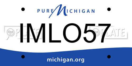 IMLO57 Michigan License Plate