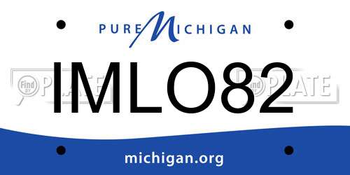 IMLO82 Michigan License Plate