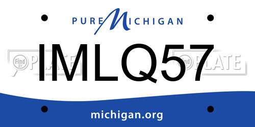 IMLQ57 Michigan License Plate